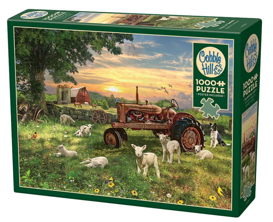 Cobble Hill Field at Sunrise | 1000 Piece- 1000 Piece | Countryscape