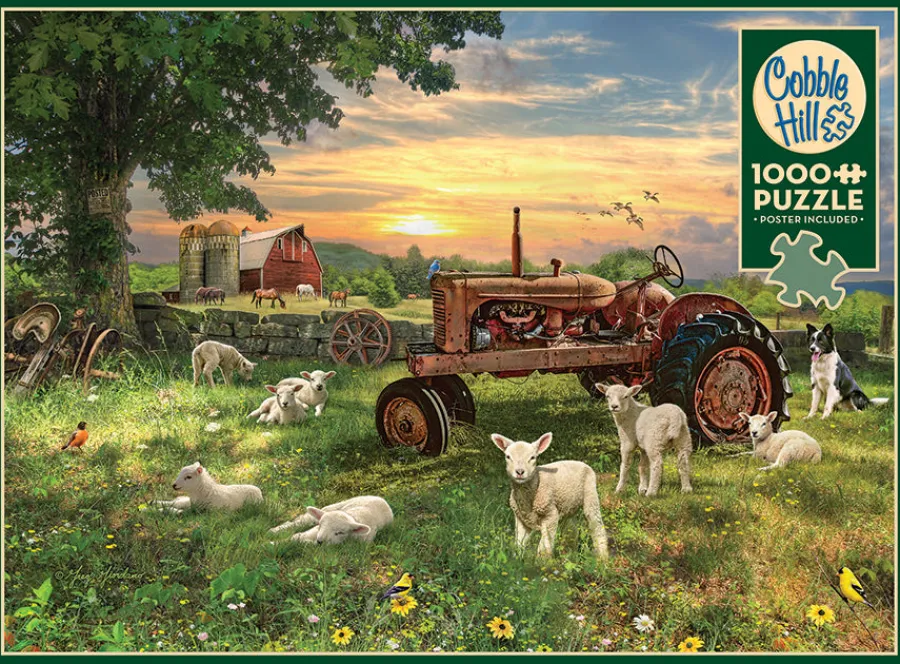 Cobble Hill Field at Sunrise | 1000 Piece- 1000 Piece | Countryscape