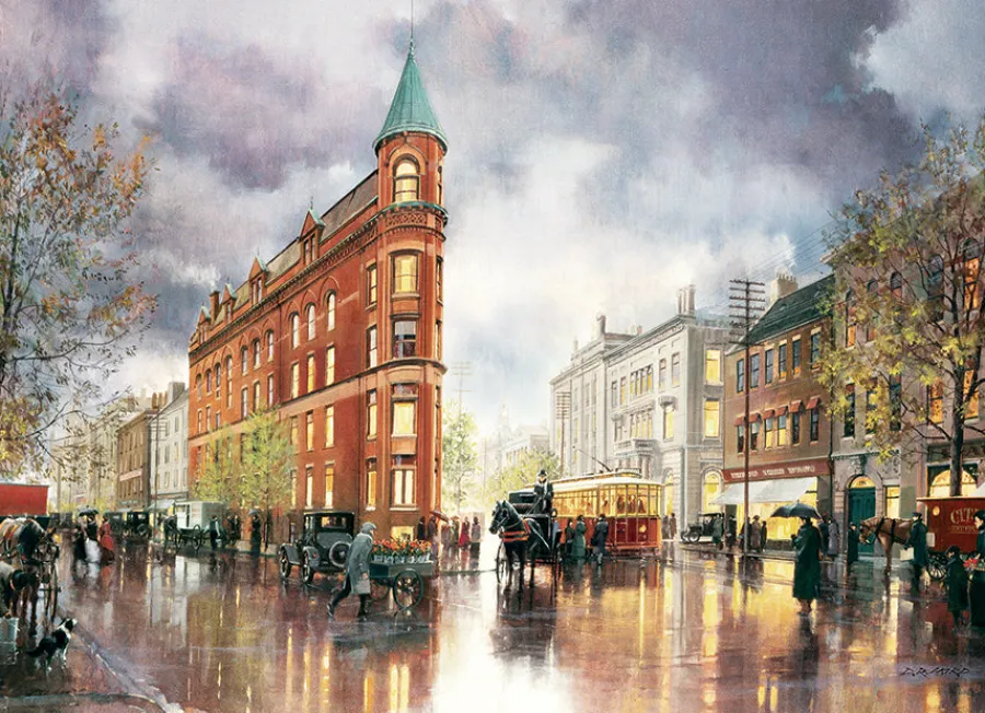 Cobble Hill Flat Iron | Discontinued 1000 Piece (Old Big Box)- 1000 Piece | Nostalgia / Vintage