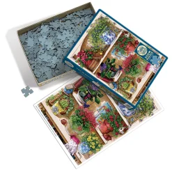 Cobble Hill Flower Cupboard | 500 Piece- 500 Piece | Flowers / Gardens