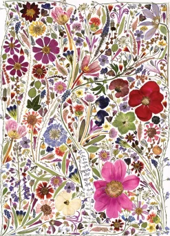 Cobble Hill Flower Press: Spring | 1000 Piece- 1000 Piece | Collage - Variety