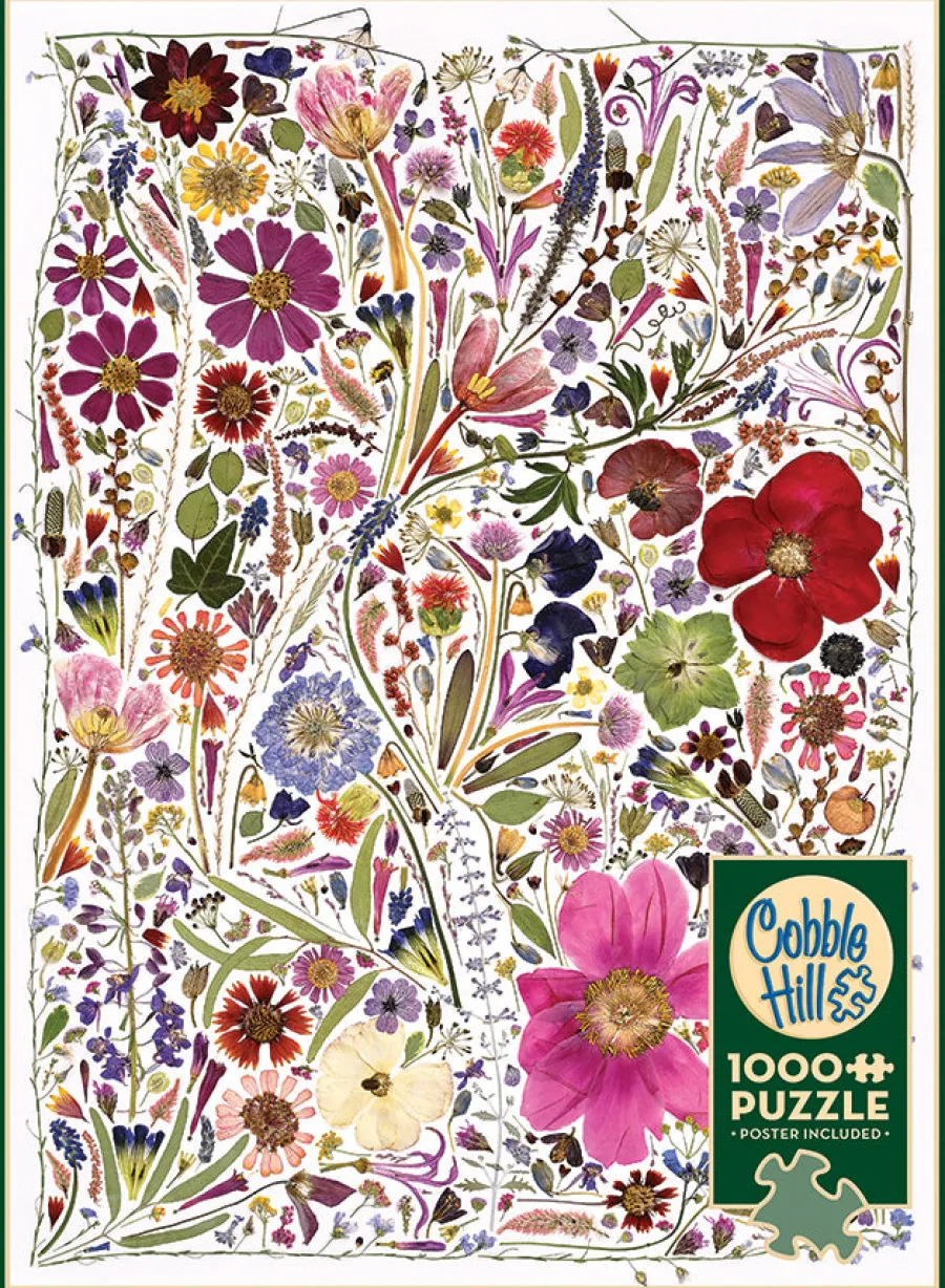 Cobble Hill Flower Press: Spring | 1000 Piece- 1000 Piece | Collage - Variety