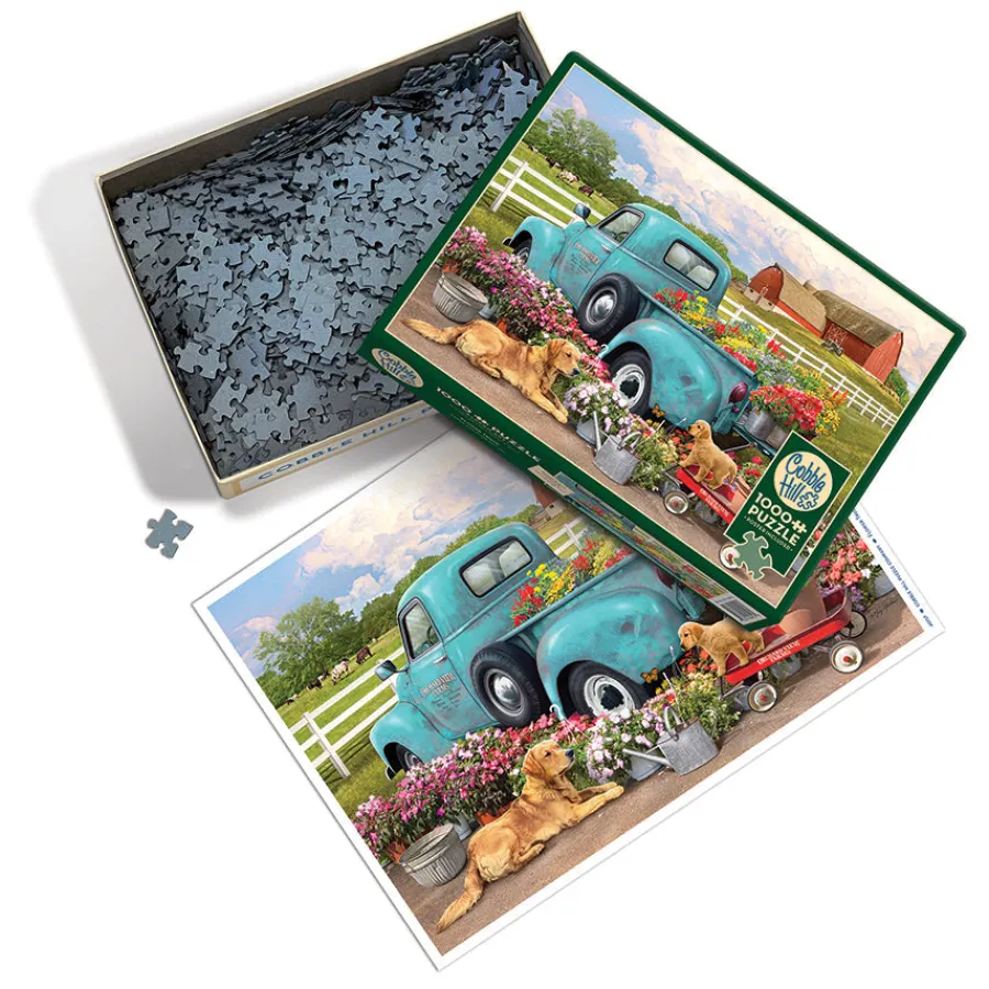 Cobble Hill Flower Truck | 1000 Piece- 1000 Piece | Countryscape