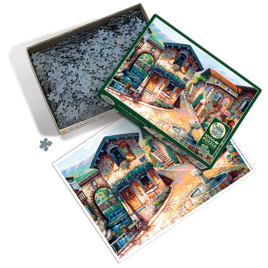 Cobble Hill Fountain on the Square | 1000 Piece- 1000 Piece | Countryscape
