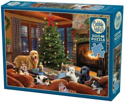 Cobble Hill Furry Festivities | 500 Piece- 500 Piece | Dogs