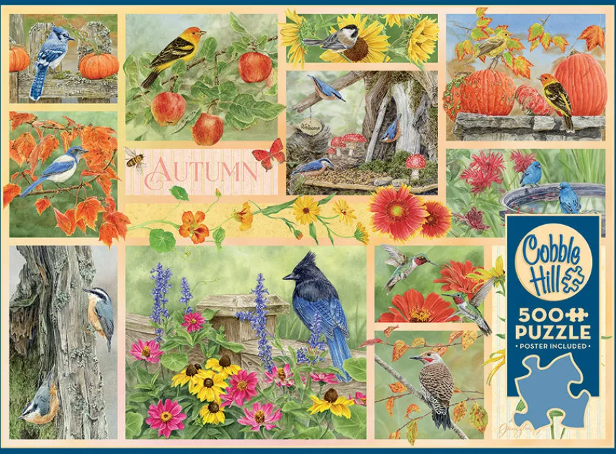 Cobble Hill Garden Birds in Autumn | 500 Piece- 500 Piece