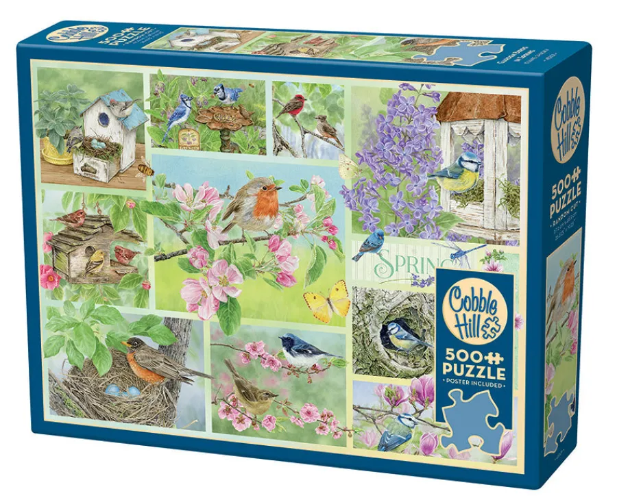 Cobble Hill Garden Birds in Spring | 500 Piece- 500 Piece