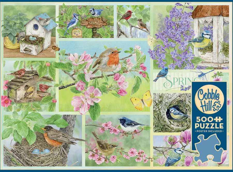 Cobble Hill Garden Birds in Spring | 500 Piece- 500 Piece