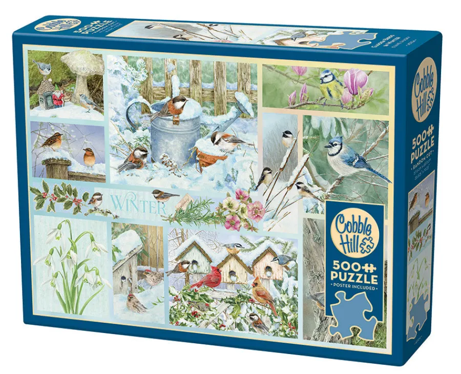 Cobble Hill Garden Birds in Winter | 500 Piece- 500 Piece | Winter