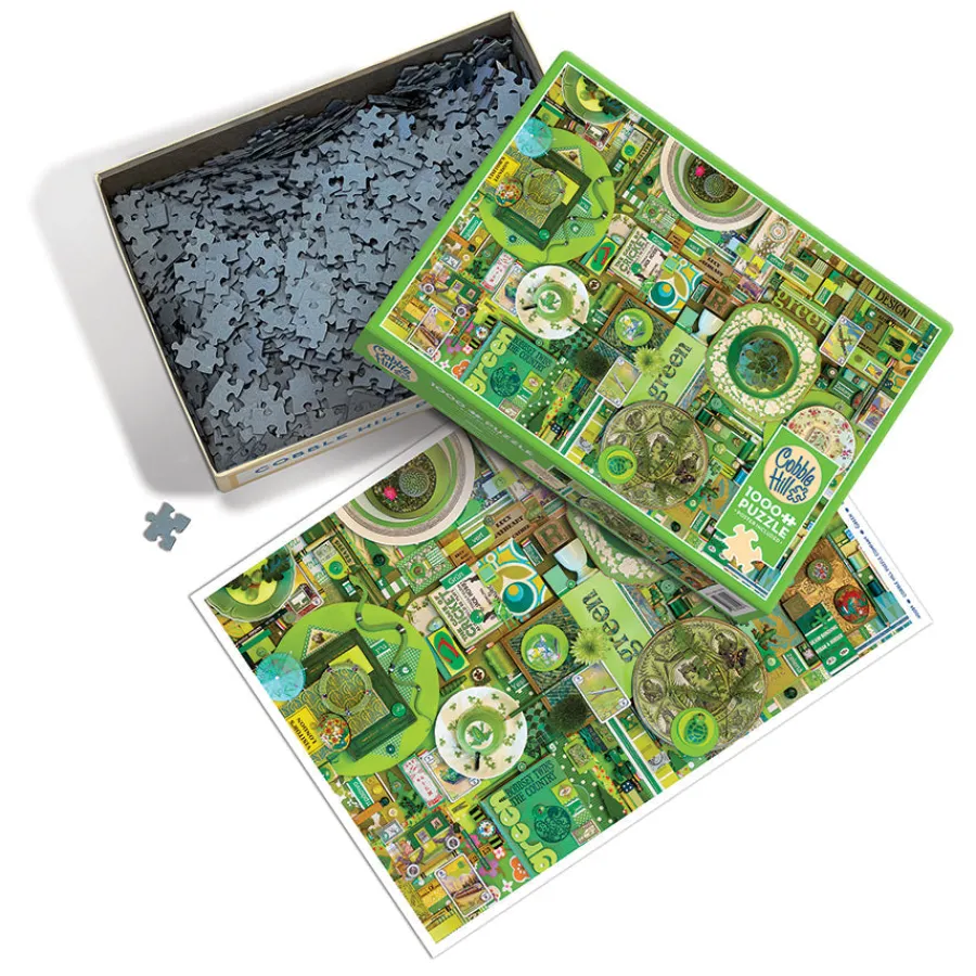 Cobble Hill Green | 1000 Piece- 1000 Piece | Collage - Busy