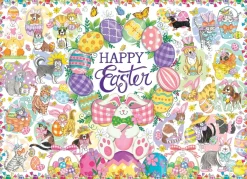Cobble Hill Happy Easter (Family) | Family Pieces 350- Family Pieces 350 | Cats