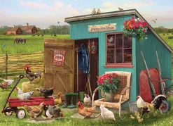 Cobble Hill Happy Hens (tray) | 35 Piece Tray- Tray Puzzles | Farm