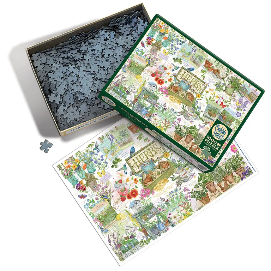 Cobble Hill Herb Garden | 1000 Piece- 1000 Piece | Birds
