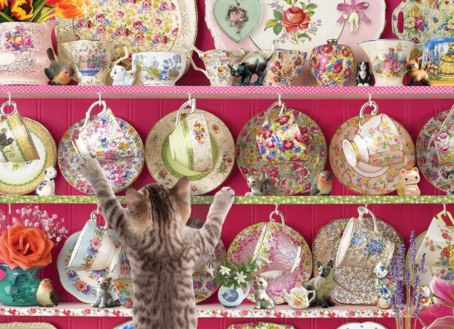 Cobble Hill High Tea High Jinks | 500 Piece- 500 Piece | Cats