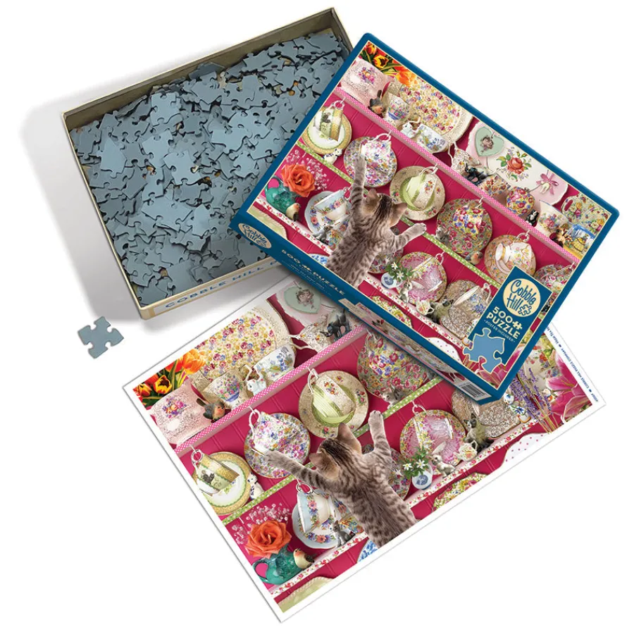 Cobble Hill High Tea High Jinks | 500 Piece- 500 Piece | Cats