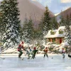 Cobble Hill Hockey Pond (tray) | 35 Piece Tray- Tray Puzzles | Dogs