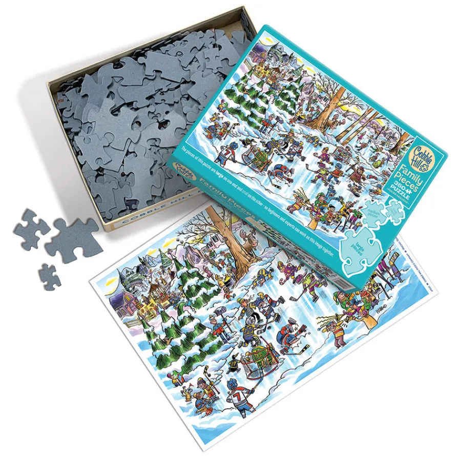 Cobble Hill Hockey Town (Family) | Family Pieces 350- Family Pieces 350 | Wildlife