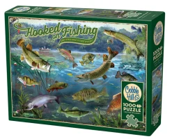 Cobble Hill Hooked on Fishing | 1000 Piece- 1000 Piece | Waterscape