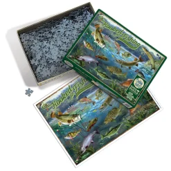 Cobble Hill Hooked on Fishing | 1000 Piece- 1000 Piece | Waterscape