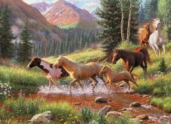 Cobble Hill Horse Stream (tray) | 35 Piece Tray- Tray Puzzles | Mountainscape