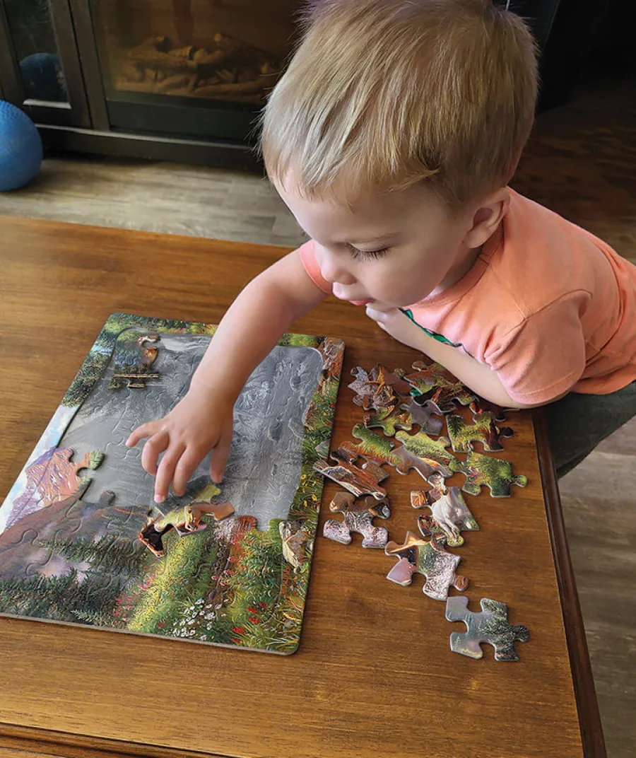 Cobble Hill Horse Stream (tray) | 35 Piece Tray- Tray Puzzles | Mountainscape