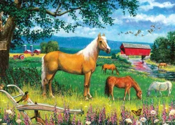 Cobble Hill Horses in the Field (tray) | 35 Piece Tray- Tray Puzzles