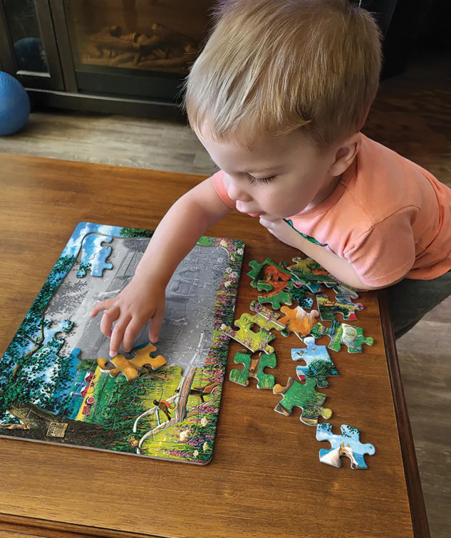 Cobble Hill Horses in the Field (tray) | 35 Piece Tray- Tray Puzzles