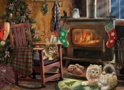Cobble Hill Kittens by the Stove | 500 Piece- 500 Piece | Cats