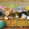 Cobble Hill Kittens in Basket (tray) | 35 Piece Tray- Tray Puzzles | Cats