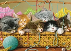 Cobble Hill Kittens in Basket (tray) | 35 Piece Tray- Tray Puzzles | Cats