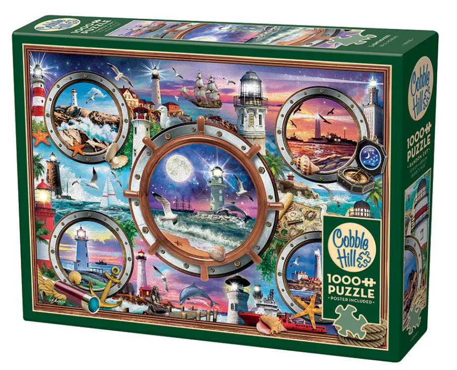 Cobble Hill Lighthouses | 1000 Piece- 1000 Piece | Waterscape