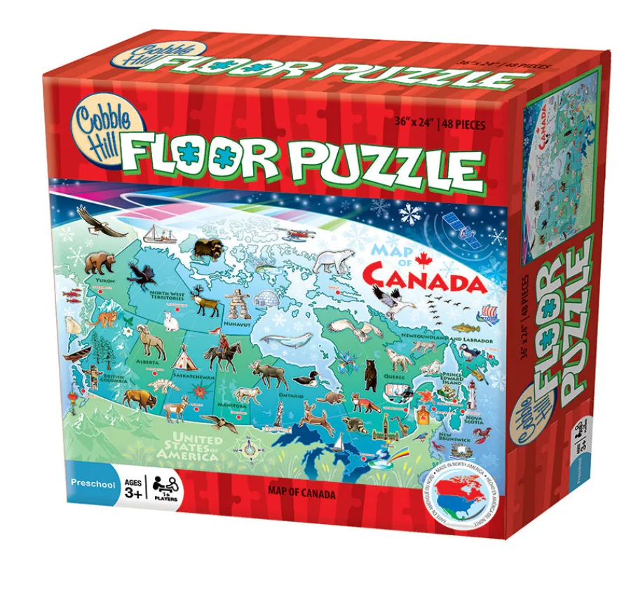 Cobble Hill Map of Canada (Floor 48pc)- Floor Puzzles