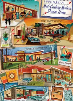 Cobble Hill Mid-Century Modern Dream Home | 1000 Piece- 1000 Piece | Collage - Miniscene