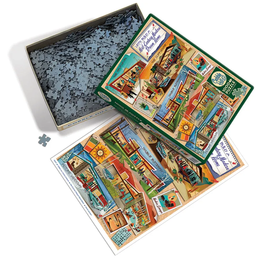 Cobble Hill Mid-Century Modern Dream Home | 1000 Piece- 1000 Piece | Collage - Miniscene