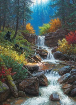 Cobble Hill Mountain Cascade | 1000 Piece- 1000 Piece | Mountainscape