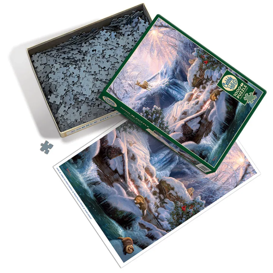 Cobble Hill Mystic Falls in Winter | 1000 Piece- 1000 Piece | Mountainscape