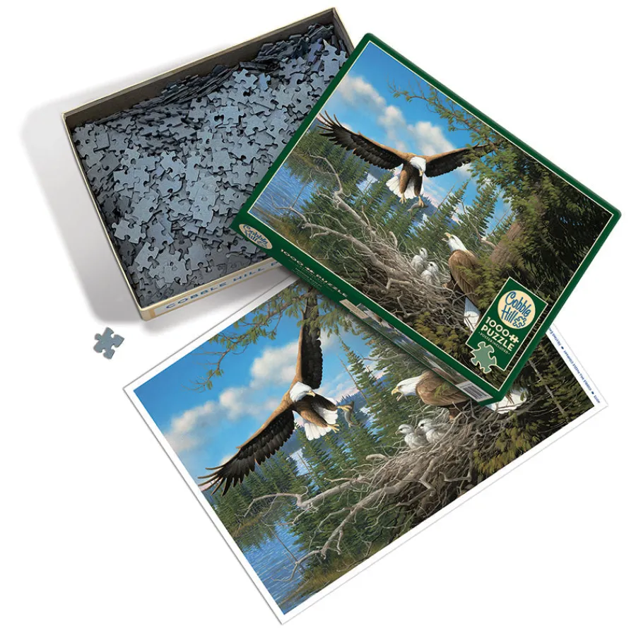 Cobble Hill Nesting Eagles | 1000 Piece- 1000 Piece | Mountainscape
