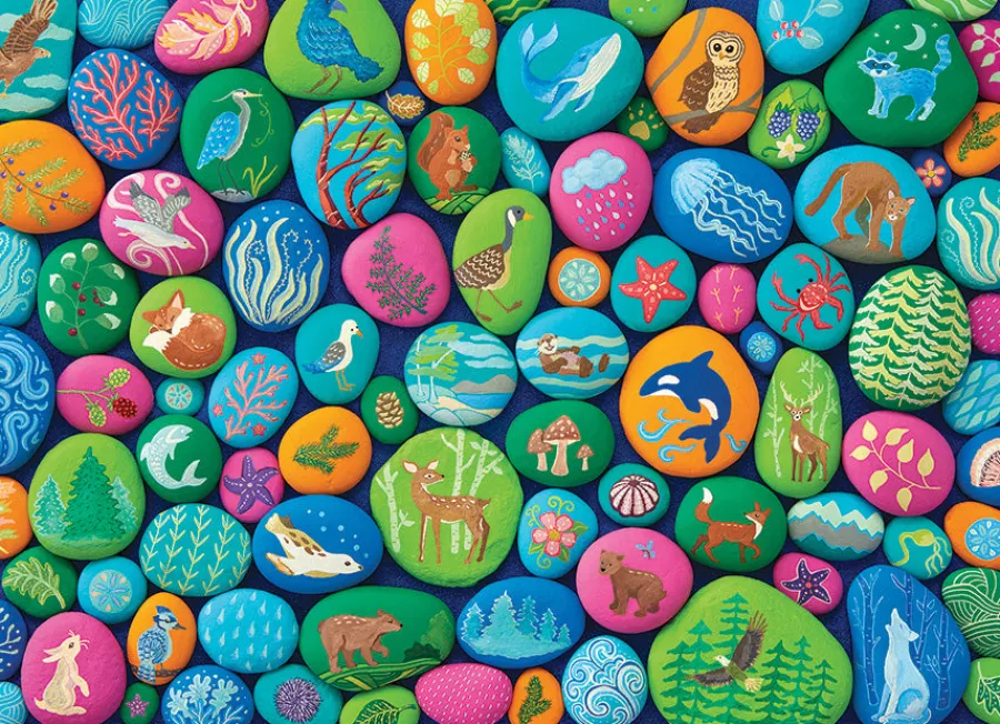 Cobble Hill Northwest Stones | 1000 Piece- 1000 Piece | Collage - Busy
