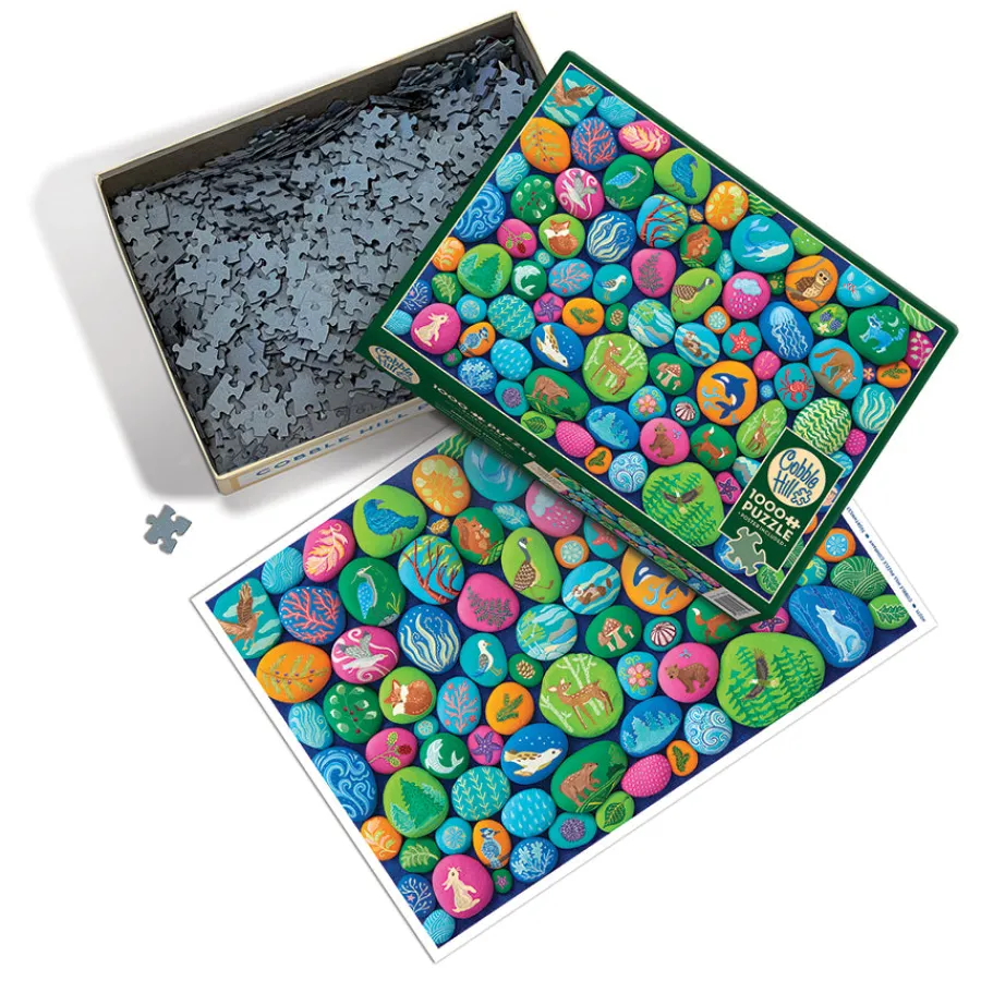 Cobble Hill Northwest Stones | 1000 Piece- 1000 Piece | Collage - Busy