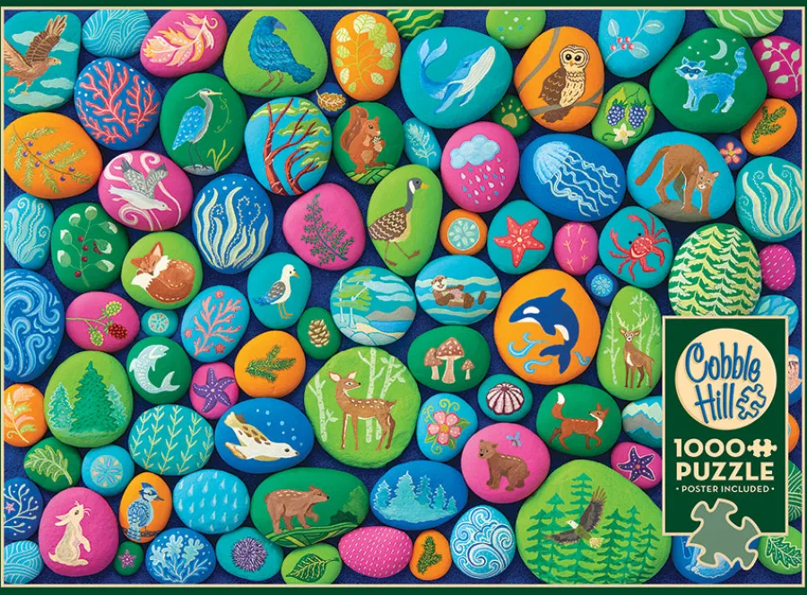 Cobble Hill Northwest Stones | 1000 Piece- 1000 Piece | Collage - Busy