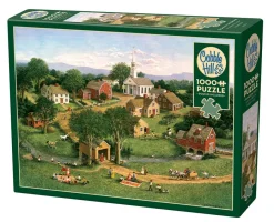 Cobble Hill Picnic by the Bridge | 1000 Piece- 1000 Piece | Countryscape