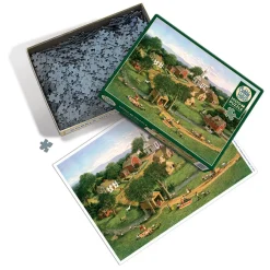 Cobble Hill Picnic by the Bridge | 1000 Piece- 1000 Piece | Countryscape