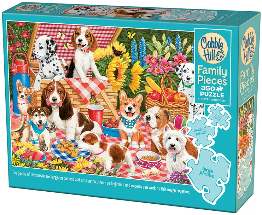 Cobble Hill Picnic Party | 350 Piece- Family Pieces 350 | Flowers / Gardens