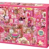 Cobble Hill Pink | 1000 Piece- 1000 Piece | Collage - Busy