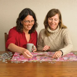 Cobble Hill Pink | 1000 Piece- 1000 Piece | Collage - Busy