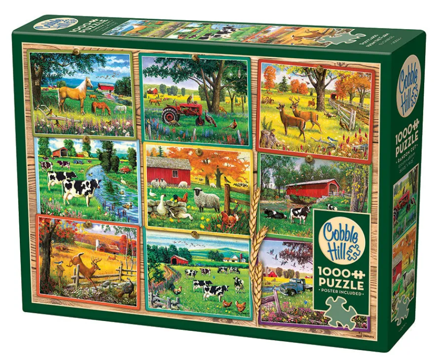 Cobble Hill Postcards from the Farm | 1000 Piece- 1000 Piece | Countryscape
