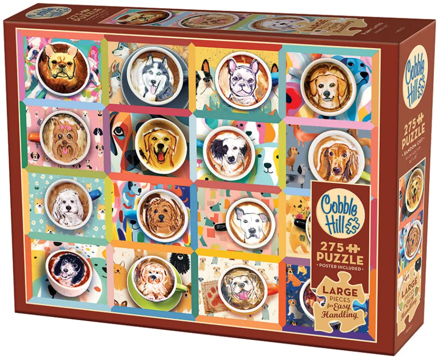 Cobble Hill Puppy Lattes | Easy Handling 275 Piece- Easy Handling 275 | Dogs
