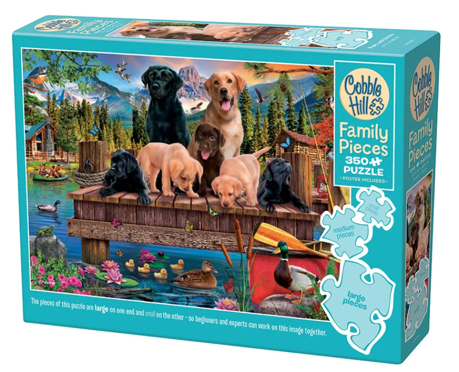 Cobble Hill Pups and Ducks (Family) | Family Pieces 350- Family Pieces 350 | Mountainscape