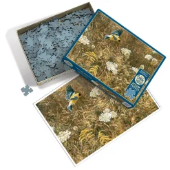 Cobble Hill Queen Anne's Lace and American Goldfinch | 500 Piece- 500 Piece | Birds