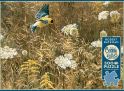 Cobble Hill Queen Anne's Lace and American Goldfinch | 500 Piece- 500 Piece | Birds
